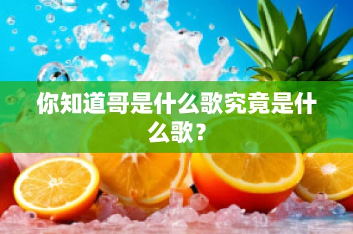 你知道哥是什么歌究竟是什么歌？