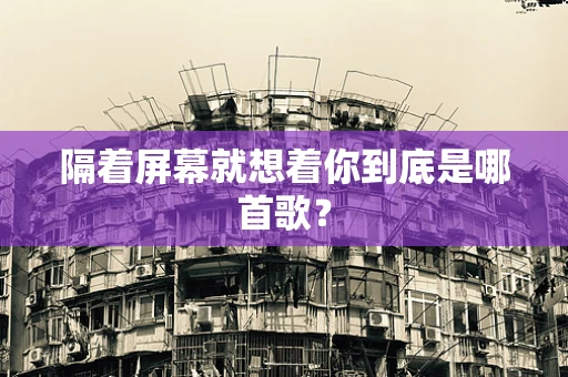 隔着屏幕就想着你到底是哪首歌？
