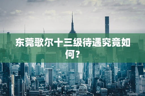 东莞歌尔十三级待遇究竟如何？