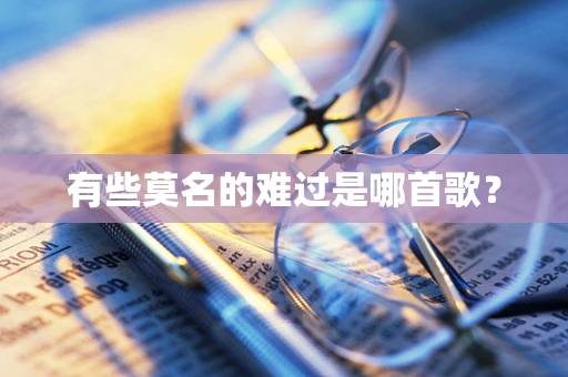 有些莫名的难过是哪首歌？