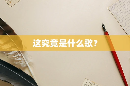 这究竟是什么歌？
