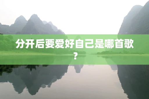 分开后要爱好自己是哪首歌？