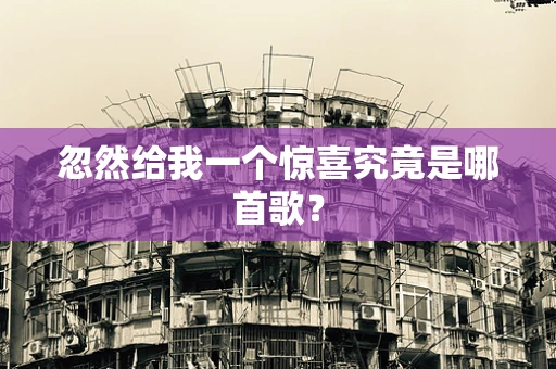 忽然给我一个惊喜究竟是哪首歌？