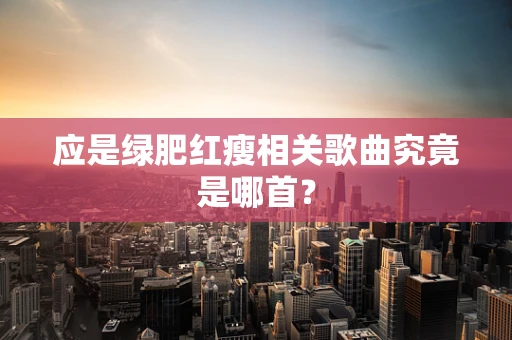 应是绿肥红瘦相关歌曲究竟是哪首？