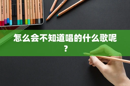 怎么会不知道唱的什么歌呢？