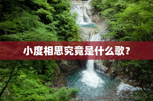 小度相思究竟是什么歌？