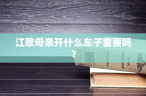 江歌母亲开什么车子重要吗？