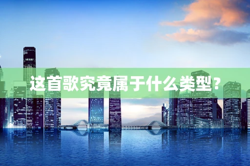这首歌究竟属于什么类型？