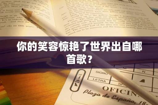 你的笑容惊艳了世界出自哪首歌？