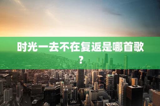 时光一去不在复返是哪首歌？