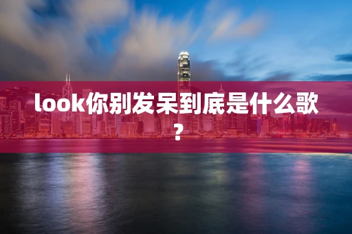 look你别发呆到底是什么歌？