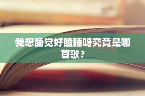 我想睡觉好瞌睡呀究竟是哪首歌？