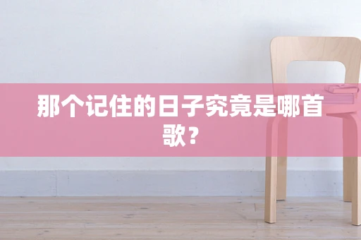 那个记住的日子究竟是哪首歌？
