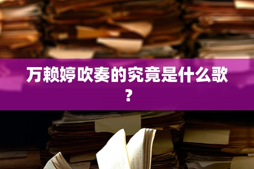 万赖婷吹奏的究竟是什么歌？