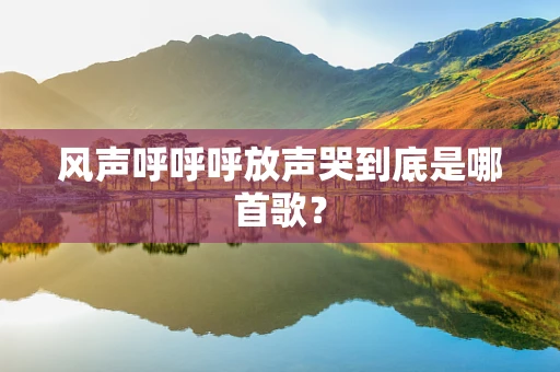 风声呼呼呼放声哭到底是哪首歌？