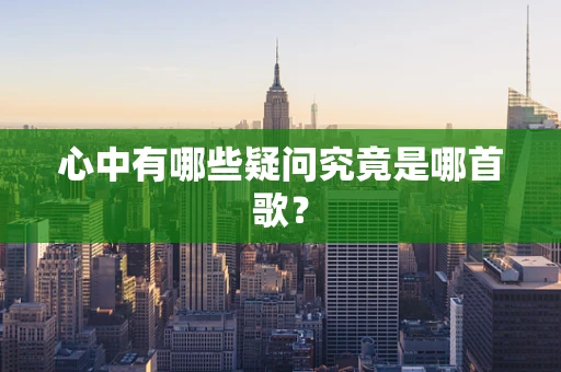 心中有哪些疑问究竟是哪首歌？