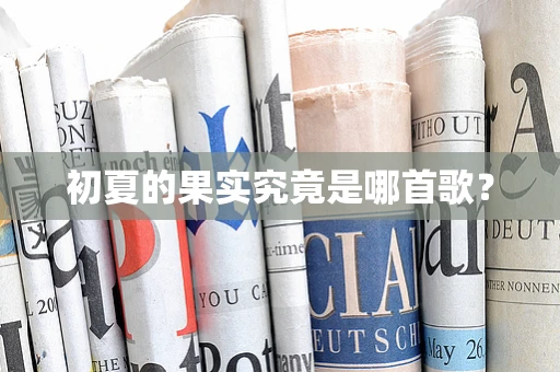 初夏的果实究竟是哪首歌？
