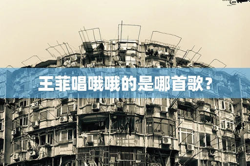 王菲唱哦哦的是哪首歌？