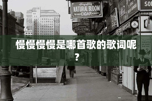 慢慢慢慢是哪首歌的歌词呢？