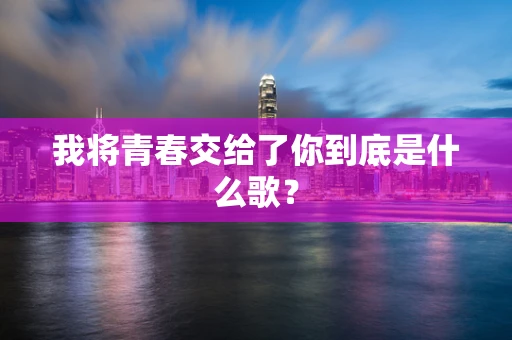 我将青春交给了你到底是什么歌？