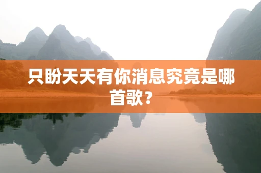 只盼天天有你消息究竟是哪首歌？