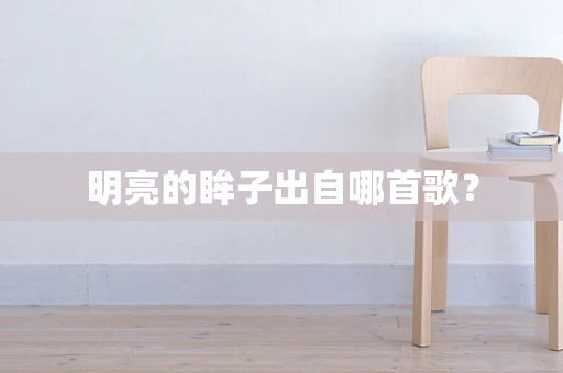 明亮的眸子出自哪首歌？