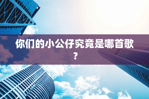 你们的小公仔究竟是哪首歌？