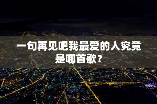 一句再见吧我最爱的人究竟是哪首歌？