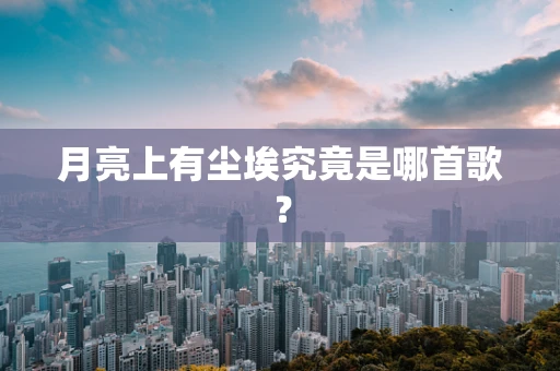 月亮上有尘埃究竟是哪首歌？