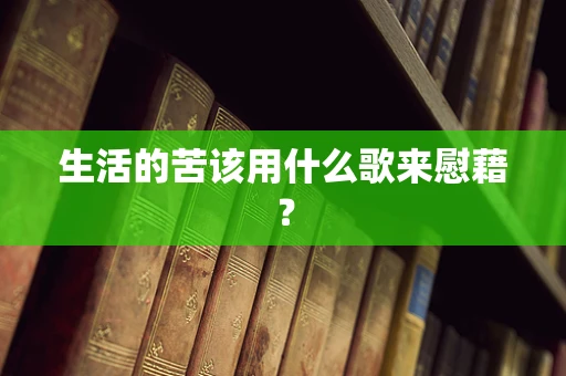 生活的苦该用什么歌来慰藉？