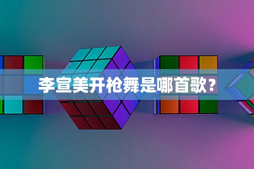 李宣美开枪舞是哪首歌？