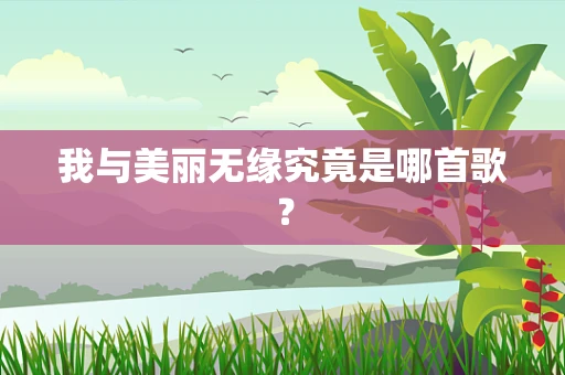 我与美丽无缘究竟是哪首歌？