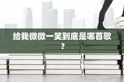给我微微一笑到底是哪首歌？