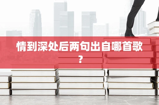 情到深处后两句出自哪首歌？
