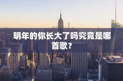 明年的你长大了吗究竟是哪首歌？
