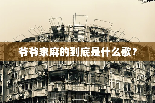 爷爷家麻的到底是什么歌？