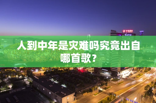 人到中年是灾难吗究竟出自哪首歌？