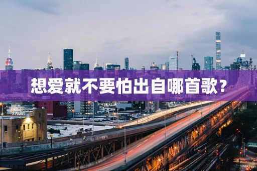 想爱就不要怕出自哪首歌？